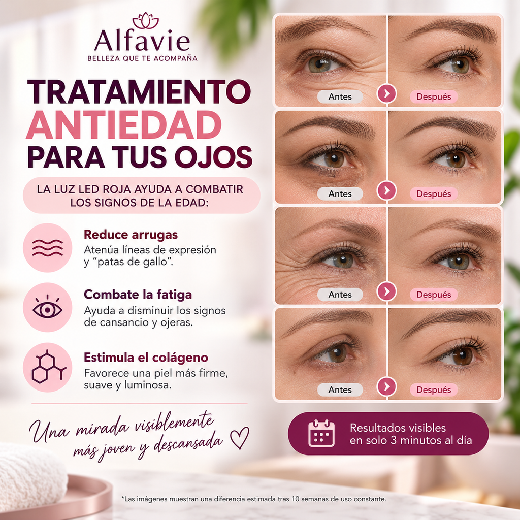 Masajeador de Ojos con Fototerapia LED Roja