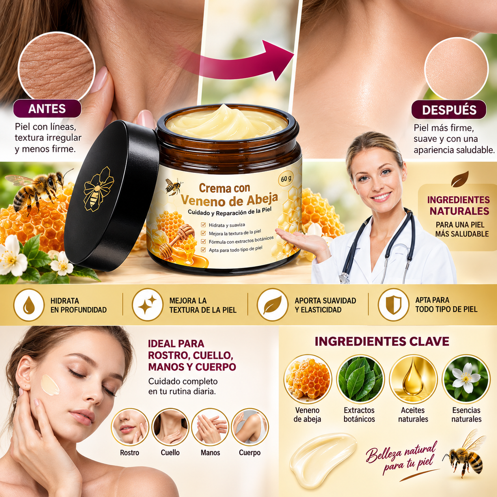 Crema Reparadora con Veneno de Abeja 60 g