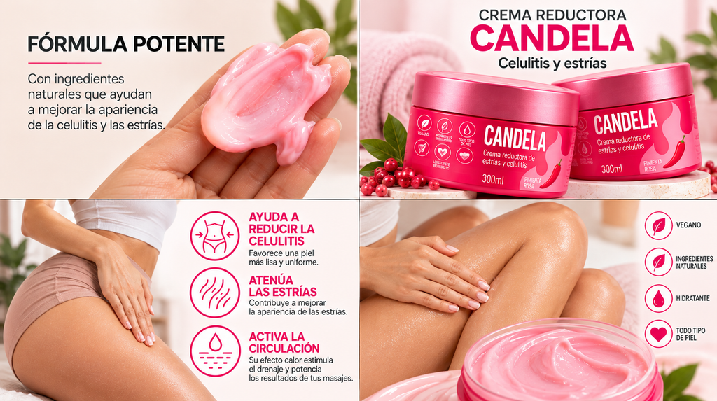 Crema Corporal CANDELA 300 ml – Efecto Calor, Masajes y Cuidado Reafirmante