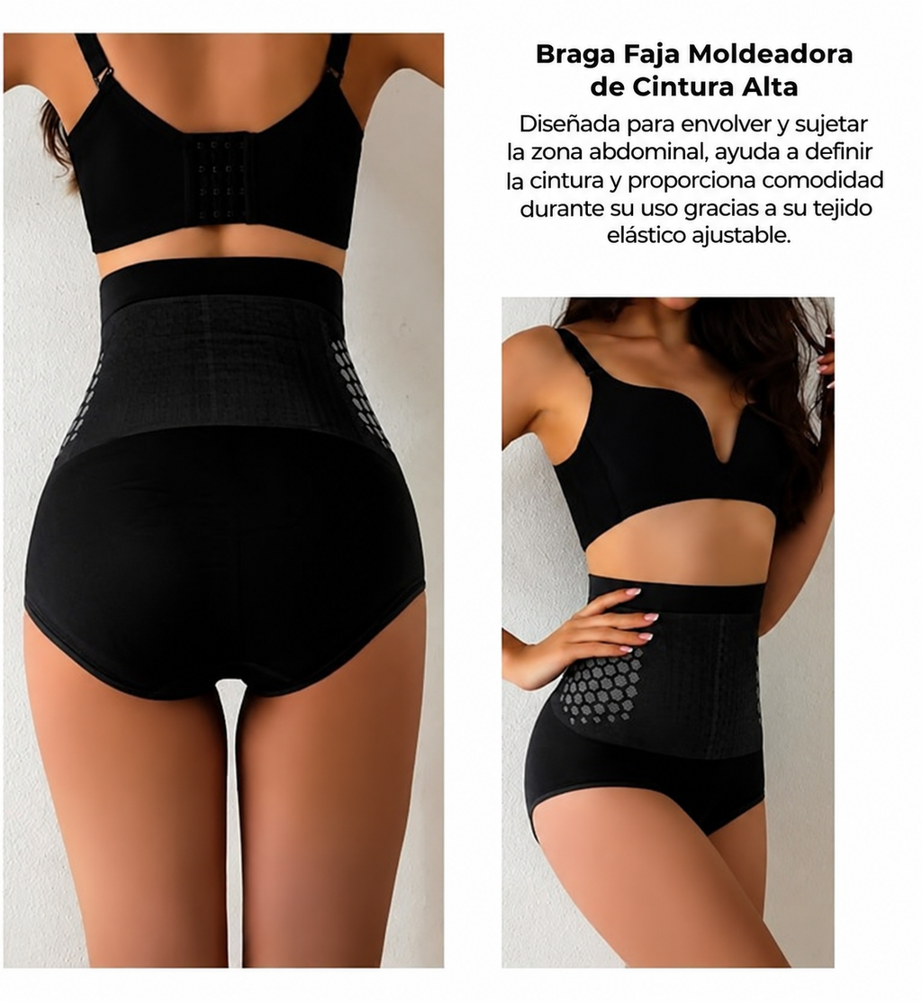 Braga Faja Moldeadora de Cintura Alta para Mujer – Control Abdominal y Ajuste Cómodo